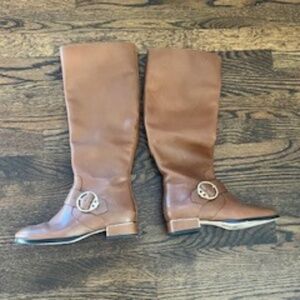 Tory Burch Sofia Leather Riding Boots, Festival Brown
